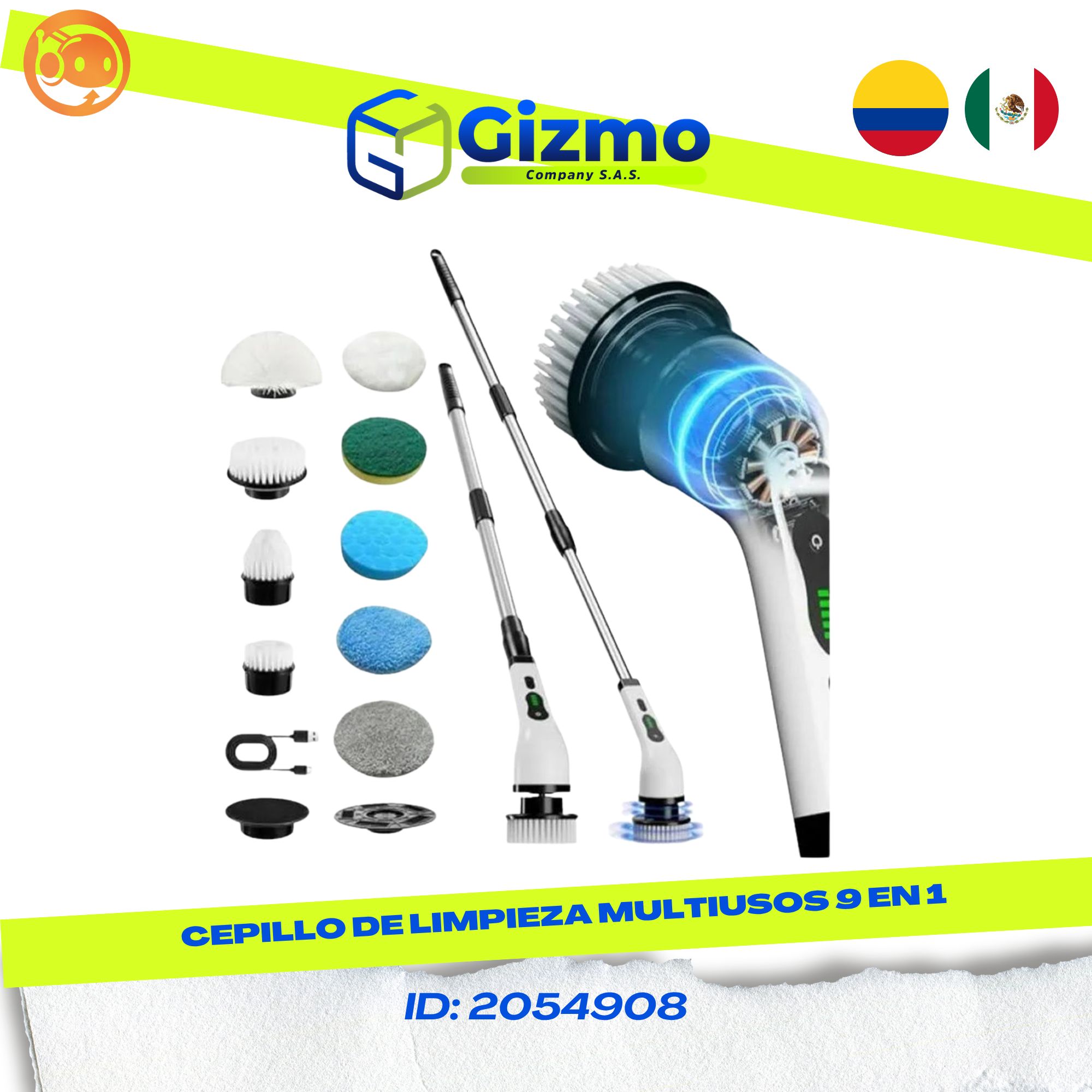 Cepillo de Limpieza Multiusos 9 en 1
